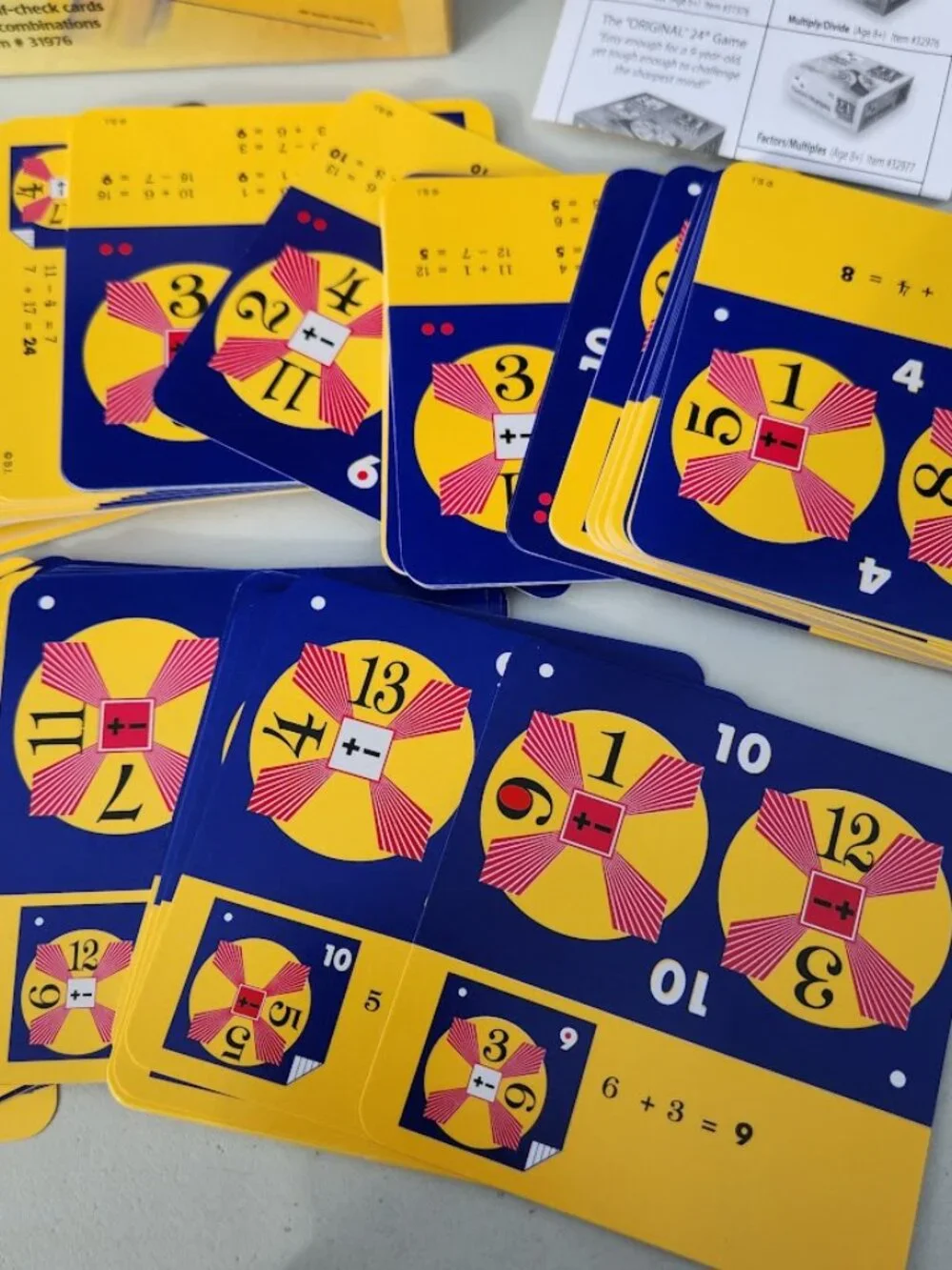 Suntex 24 Game Primer Add Subtract 96 Cards Addition Subtraction Educational Mat